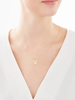 Złoty naszyjnik - serce, love