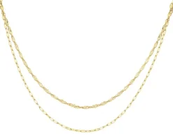 Złoty naszyjnik - singapurka, skręcone blaszki