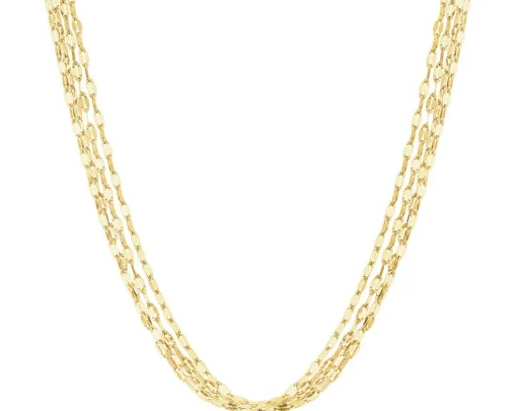 Złoty naszyjnik - skręcone blaszki