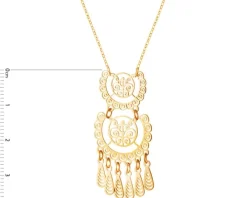 Złoty naszyjnik, ankier - łapacz snów