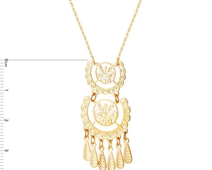 Złoty naszyjnik, ankier - łapacz snów