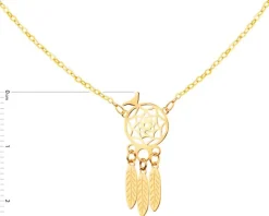 Złoty naszyjnik, ankier - łapacz snów