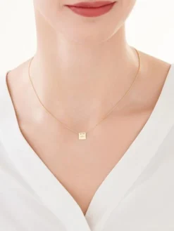 Złoty naszyjnik, ankier - BRh+