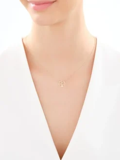 Złoty naszyjnik, ankier - drzewko