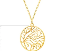 Złoty naszyjnik, ankier - drzewo