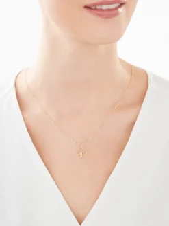 Złoty naszyjnik, ankier - drzewko