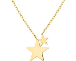 Złoty naszyjnik, ankier - gwiazdy