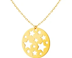 Złoty naszyjnik, ankier - gwiazdy