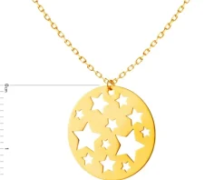 Złoty naszyjnik, ankier - gwiazdy