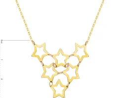 Złoty naszyjnik, ankier - gwiazdy