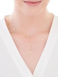 Złoty naszyjnik, ankier - gwiazdy, Księżyce