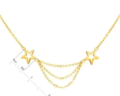 Złoty naszyjnik, ankier - gwiazdy