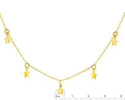 Złoty naszyjnik, ankier - gwiazdy