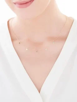 Złoty naszyjnik, ankier - gwiazdy