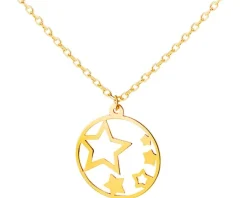 Złoty naszyjnik, ankier - gwiazdy