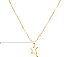 Złoty naszyjnik, ankier - gwiazda