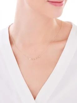 Złoty naszyjnik, ankier - gwiazda, kulki