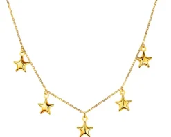 Złoty naszyjnik, ankier - gwiazdy