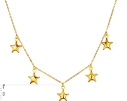 Złoty naszyjnik, ankier - gwiazdy