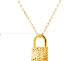 Złoty naszyjnik, ankier - kłódka