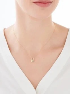 Złoty naszyjnik, ankier - kłódka