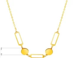 Złoty naszyjnik, ankier - koła