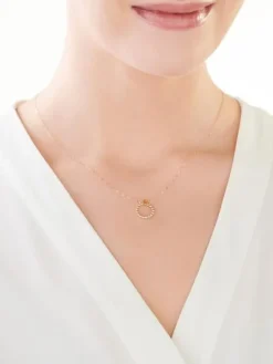Złoty naszyjnik, ankier - koło, gwiazda