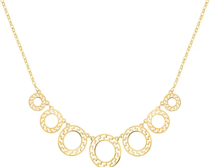 Złoty naszyjnik, ankier - koła