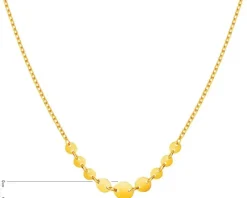 Złoty naszyjnik, ankier - koła