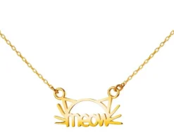 Złoty naszyjnik, ankier - kot