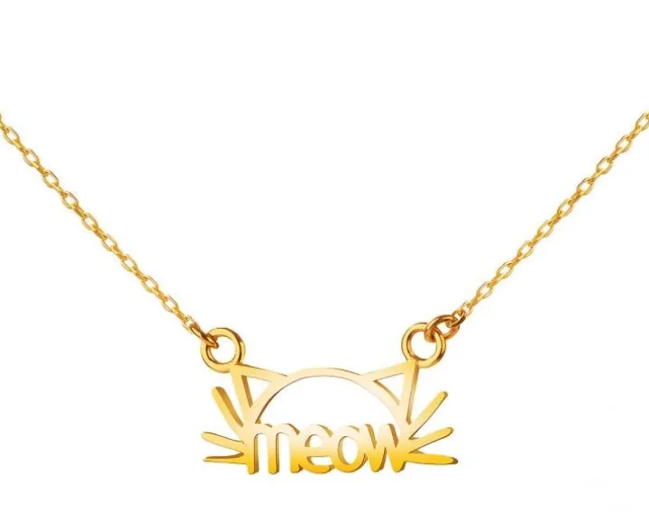 Złoty naszyjnik, ankier - kot