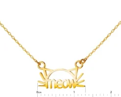 Złoty naszyjnik, ankier - kot