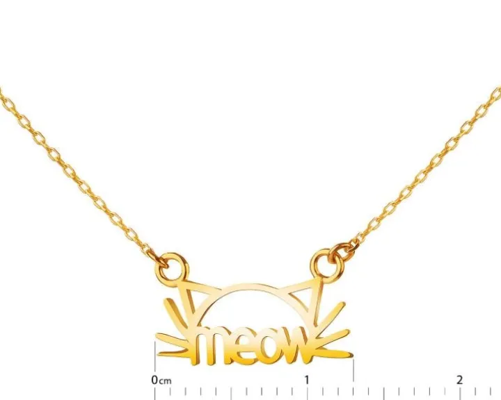 Złoty naszyjnik, ankier - kot