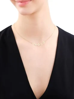 Złoty naszyjnik, ankier - koniczyny