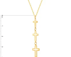 Złoty naszyjnik, ankier - krzyże
