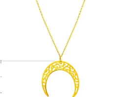 Złoty naszyjnik, ankier - Księżyc