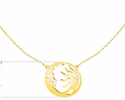 Złoty naszyjnik, ankier - Księżyc, Słońce