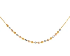 Złoty naszyjnik, ankier - kulki