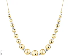 Złoty naszyjnik, ankier - kulki