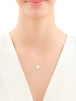 Złoty naszyjnik, ankier - kwiat