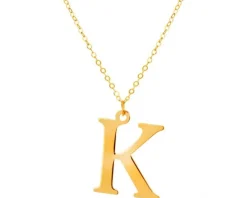 Złoty naszyjnik, ankier - litera K