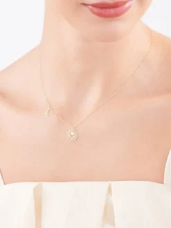 Złoty naszyjnik, ankier - motyle