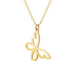 Złoty naszyjnik, ankier - motyl