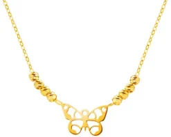 Złoty naszyjnik, ankier - motyl