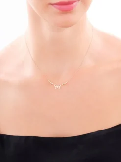 Złoty naszyjnik, ankier - motyl