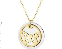 Złoty naszyjnik, ankier - motyl