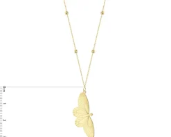 Złoty naszyjnik, ankier - motyl