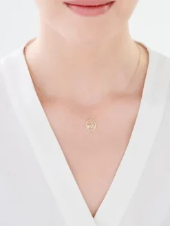 Złoty naszyjnik, ankier - monstera