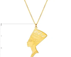 Złoty naszyjnik, ankier - Nefretete