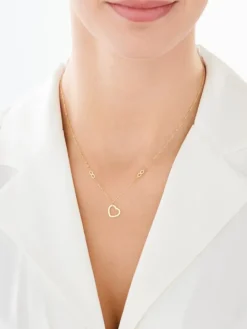 Złoty naszyjnik, ankier - nieskończoności, serce